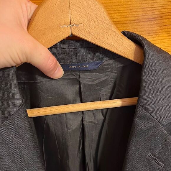 Brooks Brothers 1818 Regent Dark Grey Wool Two Button Suit Jacket 42 - Picture 3 of 9